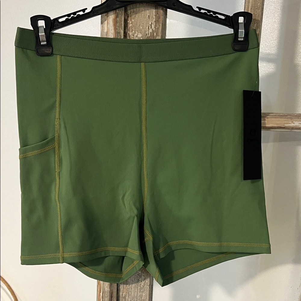 Mono B Olive Green Athletic Shorts